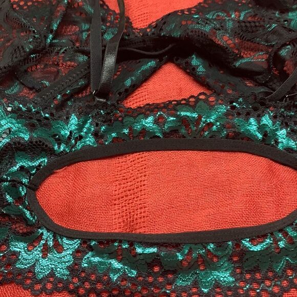 Avidlove Lace Bralette Black/green Mylar Sz M NWOT - Picture 3 of 5